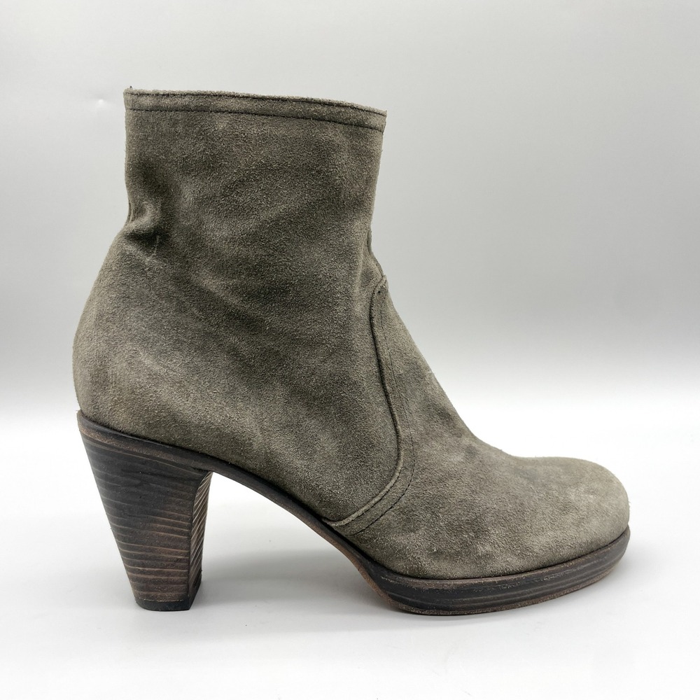 Fiorentini Baker Womens 39 9 Grey Suede Boots Block Heel Chic Boho Western Fall